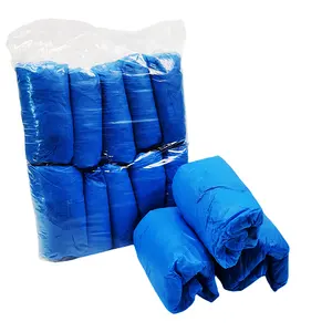 Wasserdichte rutsch feste Kunststoff-Schuh überzüge Blaue CPE-Anti-Rutsch-Übers chuhe