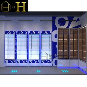 Tùy chỉnh khói cửa hàng hiển thị trường hợp và dẫn ánh sáng thiết kế nhôm kính trưng bày cửa hàng bán lẻ thuốc lá hiển thị truy cập - Product Image 4