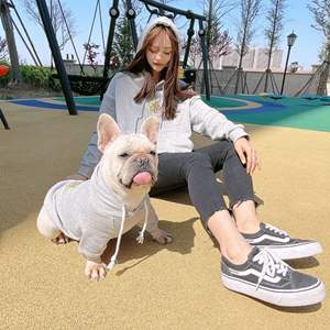 Dropshipping Gift Cat Pet Hoodie Parent Clothing Small Flower Pattern Hoodie Women's Korean Version Dog Two Leg Clothes - Product Image 4