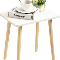 Table basse moderne en bois, petite table d'appoint, montage facile, table d'appoint compacte pour salon, chambre à coucher, meubles de salon