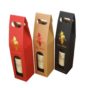 Vente en gros de sacs d'emballage cadeau de <span class=keywords><strong>vin</strong></span> à main imprimés avec logo personnalisé sacs en papier kraft pour bouteilles de <span class=keywords><strong>vin</strong></span> rouge - Product Image 4