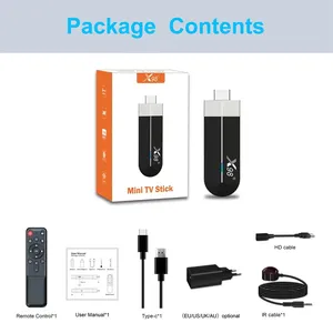 X98 S500 AV1 Android 11 TV Stick 4GB 32GB Amlogic s905y4 Quad <span class=keywords><strong>core</strong></span> 4K H.265 2.4G/5G Wifi phương tiện truyền thông Máy nghe nhạc Set Top Box - Product Image 6