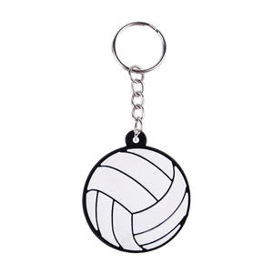 Juego de llaveros de PVC con temática de voleibol Diseños surtidos Silbato Trofeo Jugador de voleibol Silueta Corazón Voleibol Deportes Fan Regalo - Product Image 2