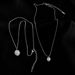 2025 acier inoxydable pierre naturelle forme de goutte Turquoise cristal <span class=keywords><strong>Rose</strong></span> Quartz breloques femmes bijoux pendentif collier - Product Image 6