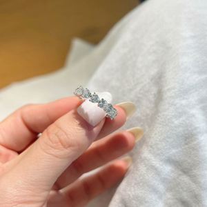 Dylam Trending Design Best Valentine Day Birthday Gift 925 <b>Silver</b> Moissanite Heart Love Shape Infinity Love <b>Eternity</b> Band <b>Rings</b> - Product Image 4