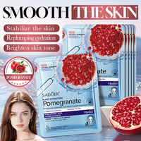 Masque en tissu OEM Sadoer aux extraits de plantes et de fruits 25ml pour une hydratation intense et un éclat de la peau, formule nourrissante pour la beauté
