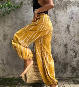 สบาย Palazzo กางเกง Plus ขนาด Tie Dye พิมพ์ขากว้างเอวกางเกงผู้หญิง - Product Image 6