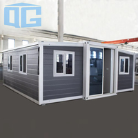 Haute qualité 20ft Double ailes extensible maison préfabriquée conteneur pliable petites maisons modernes 2 chambres cabines modulaires