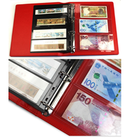# 810460 Classeur vide en similicuir pour pièces de monnaie et billets de banque