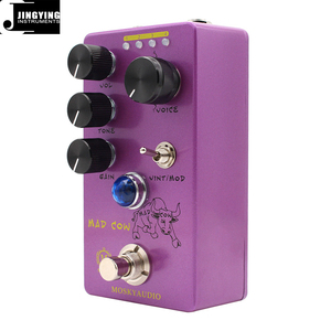 Jingying 2025 Vente en gros d'usine Série M <span class=keywords><strong>MAD</strong></span> <span class=keywords><strong>COW</strong></span> Distortion Guitare électrique Pédale d'effet basse Pièces et accessoires de guitare - Product Image 3