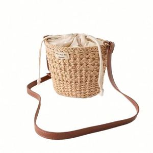 Cute <b>Hand</b> Made Summer Outdoor Dress Hollow Design Lady Girl Shoulder Bag <b>Mini</b> Beach Basket Bag - Product Image 5