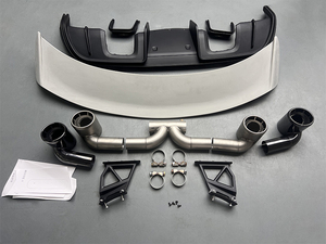 Kit de carrocería envolvente de 718, Material PP, ventilación de parachoques delantero, difusor trasero, alerón, garganta trasera para Porsche 718 982 Cayman Boxster - Product Image 4