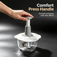 Hachoir manuel portable en plastique à lame, pour légumes et ail, sans BPA, pour usage domestique, vente en gros