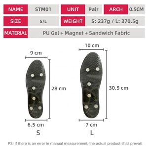Latex-Free Magnetic <b>Inserts</b> <b>for</b> Shoes Effective Magnetic Shoe <b>Inserts</b> with Foot Magnets Gel Comfort Magnetic Insoles Wholesale - Product Image 2