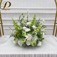 Composition florale artificielle JINDA, fleurs blanches et vertes, centre de table pour mariage, décoration florale pour réception de fête