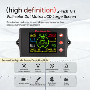 Peacefair-Monitor de batería de coche universal, 100V, carga, descarga, voltaje, corriente, capacidad de batería, indicador, alarma de zumbido - Product Image 4