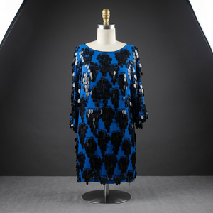 Robe de soirée élégante noire à fleurs avec manches longues en tulle, écologique, longueur maxi, pour événements spéciaux et fêtes - Product Image 6