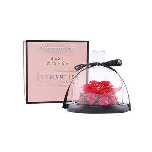 Pour toujours réel naturel éternel immortel décor séché femmes cadeaux éternel coeur Design cadeau <span class=keywords><strong>fleur</strong></span> préservé Rose lumière dans la boîte - Product Image 5
