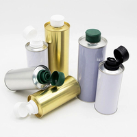Boîtes métalliques rondes scellées de 100 ml, 250 ml, 500 ml pour l'emballage d'huiles végétales, d'olive et de noix de qualité supérieure – Vente en gros directe usine