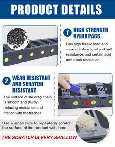 고속 나일론 소재 전기 브릿지 케이블 캐리어 드래그 체인 델타 드래그 체인 해로우 - Product Image 4