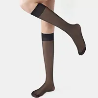 Chaussettes hautes matelassées 60D mates, soyeuses et douces pour femmes, avec soutien élastique élevé et compression légère amincissante