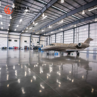Hangar d'aviation industriel sur mesure à grande portée en acier léger ASTM pour services aéroportuaires et aéronautiques, avec services de soudage et de découpe