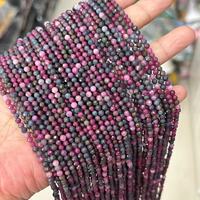 Perles de pierres précieuses facettées de 3 mm en gros, perles rondes en cristal naturel facetté pour la fabrication de bijoux