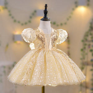Vestido de <span class=keywords><strong>Princesa</strong></span> para Niña, <span class=keywords><strong>Disfraz</strong></span> para Fiesta de Cumpleaños, Vestido de Gala, Ropa Infantil para Navidad, Vestido de Flores para Boda, Lentejuelas Blancas - Product Image 6