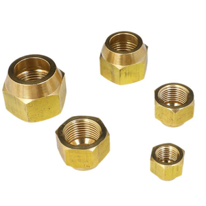 Kit de montaje de Tubo Acampanado de latón SAE de 45 grados, tuerca NPT forjada corta de 1/4 "5/8" OD, surtido de tuercas acampanadas para aire acondicionado, cuidado de la salud - Product Image 1
