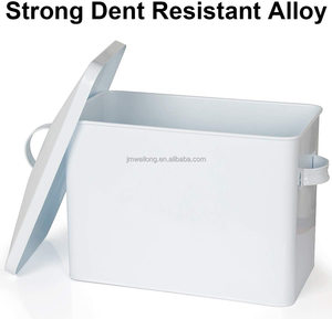 Boîte à pain en métal de grande taille, boîte de rangement de bac à pain de cuisine avec couvercle de comptoir et poignée porte-pain - Product Image 3