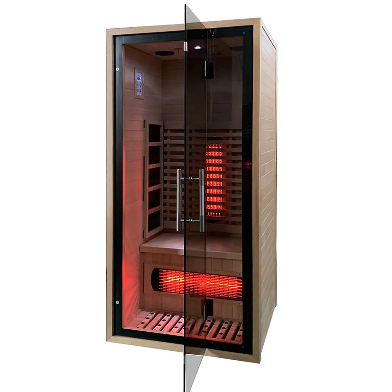 Sauna infrarouge lointain à spectre complet de haute qualité avec lumière rouge