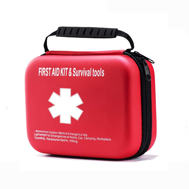Personal All Purpose Outdoor Orange Snake Bite Emergency Individual Medical First Aid Response Kit Waterproof Bag Camping