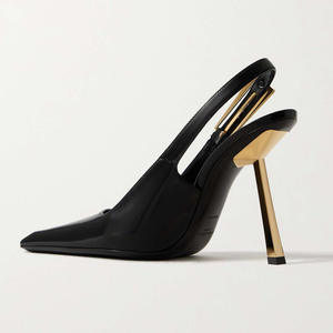 Nouvelle Collection Été 2026 – Sandales Femme à Bout Carré, Talon Aiguille, Dessus en Cuir Verni, Semelle Extérieure en Caoutchouc, Doublure en Microfibre - Product Image 4