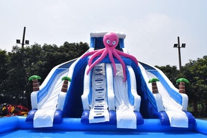 Parc aquatique gonflable de location de partie avec le terrain de jeu gonflable de glissière d'eau de grande piscine à vendre - Product Image 6