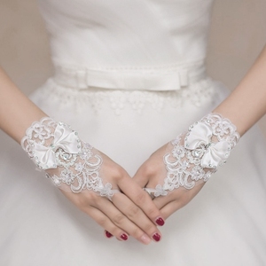 <span class=keywords><strong>Gants</strong></span> de <span class=keywords><strong>mariage</strong></span> courts, en dentelle ivoire, blanc ou ivoire, sans doigts, pour femmes, accessoires de <span class=keywords><strong>mariage</strong></span> - Product Image 1