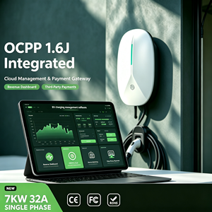 เครื่องชาร์จรถยนต์ไฟฟ้าแบบติดผนัง 7kW สำหรับที่อยู่อาศัย ชนิดที่ 2 พร้อมระบบ OCPP แอปพลิเคชัน RFID IP65 CE FCC สายเคเบิล 5 เมตร ผลิตโดยโรงงาน OEM รับประกัน 18 เดือน - Product Image 3