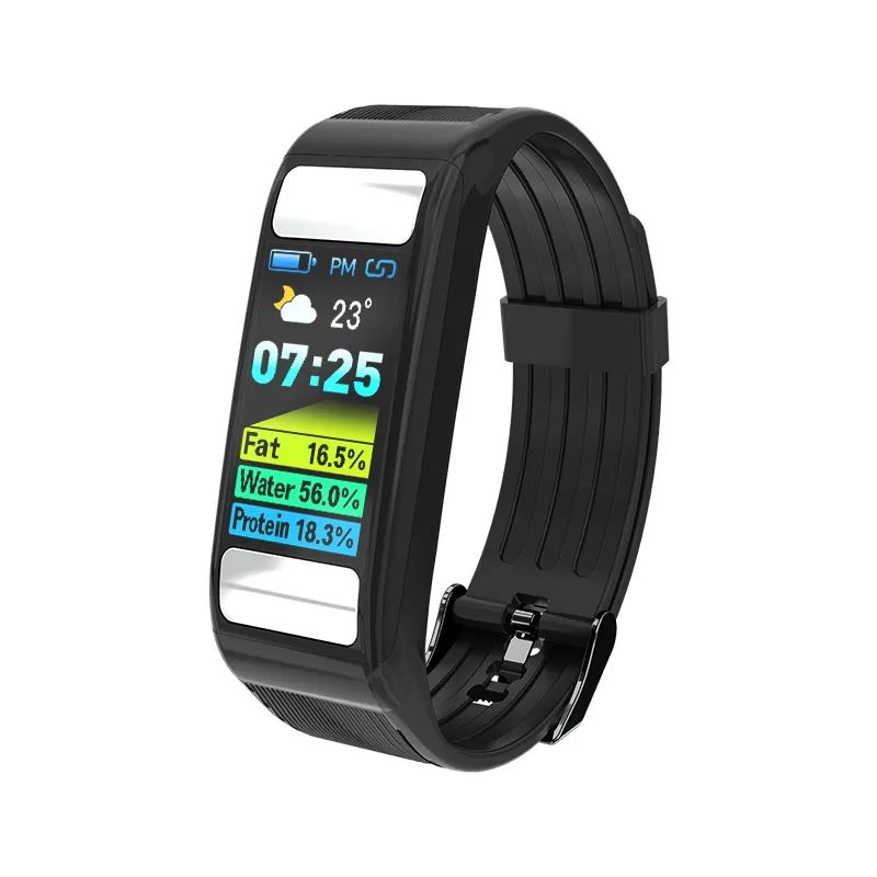 गर्म बेच अनुकूलित + PPG ईसीजी HRV और शरीर में वसा माप घड़ी M5 स्मार्ट कंगन
