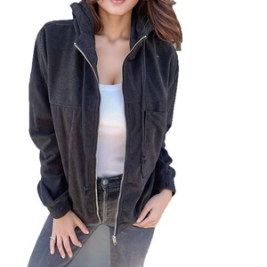 Manteau décontracté pour femmes printemps automne 2025 nouveau Style <span class=keywords><strong>veste</strong></span> en <span class=keywords><strong>velours</strong></span> côtelé imperméable transfrontalier avec cordon capuche poche zippée - Product Image 5