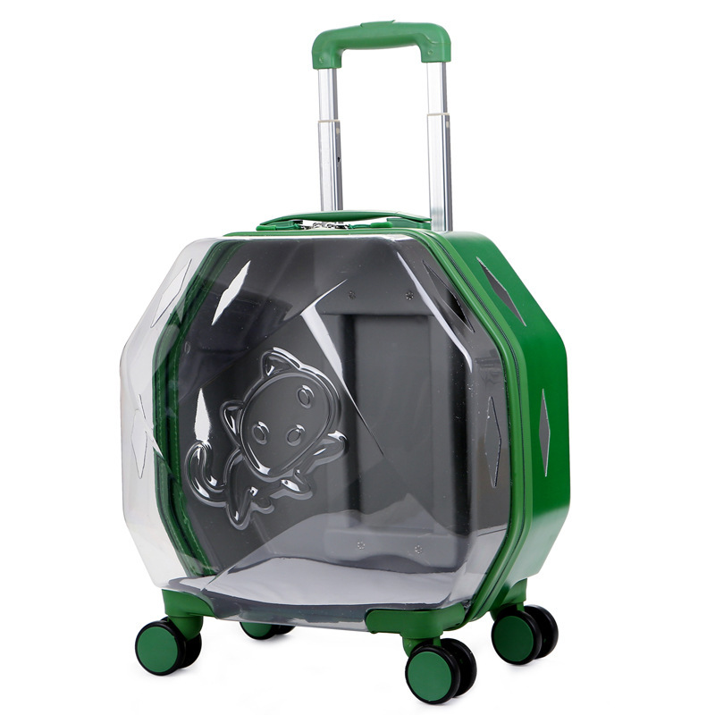 Caja en forma de diamante-verde semitransparente
