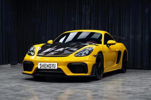 ชุดแต่งกันชนรถยนต์สำหรับ Porsche <span class=keywords><strong>718</strong></span> <span class=keywords><strong>Cayman</strong></span> ปี 2016 ขึ้นไป อัพเกรดเป็นชุดแต่งสไตล์ GT4 RS พร้อมสปอยเลอร์หลังบนหลังคา - Product Image 2