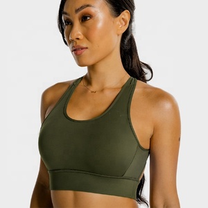 Sujetador Deportivo para Mujer PIHA SPORTS - Espalda Cruzada, Spandex/Poliéster, Soporte Medio, Secado Rápido, Transpirable, Textura de Panal, Banda Elástica - Product Image 1