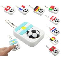 Anpassbarer 3D-Gedruckter Fußball-Klicker-Tastaturblock Nationalflaggen-Anhänger Stressabbauendes Spielzeug 3D-Druck Souvenir für Fußballfans