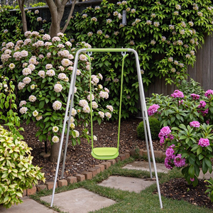Balançoire durable pour enfants de jardin et de maternelle, ensemble de balançoire réglable pour enfants avec design antidérapant pour patio, cour arrière, divertissement en plein air - Product Image 5