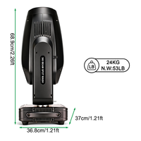 Projecteur LED DMX512 600W à tête mobile GM-L380W Spot Beam Wash pour Mariage, Fête, Événement