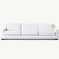 Canapé en tissu de lin blanc de luxe personnalisé Rhoohill, style rétro, pour salon, villa, meubles de salon modernes, ensemble de canapés