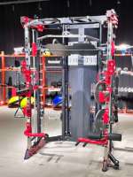 Machine de musculation multifonctionnelle 10-en-1 de qualité supérieure pour la maison : Rack à squats, Smith Trainer, Système de poulies à câble