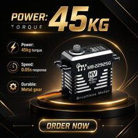 Servomoteur MY MB-2292SG 8.4V 0.05Sec 79g Haute Tension Engrenage en Acier Boîtier Entièrement Métallique en Aluminium Sans Balais 2 Roulements BB Pièces pour Avion RC