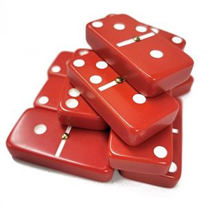 28 gói đôi 6 chấm trắng Jumbo <span class=keywords><strong>Domino</strong></span> chân gà đỏ melamine <span class=keywords><strong>Domino</strong></span> đặt với túi nhung - Product Image 4