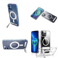 Casing Magnetik Pelindung dengan Stand untuk iPhone 15 14 13 12 Plus 11 16 Pro Max 17 Air, Aksesoris Elektronik Grosir
