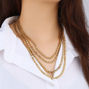 5Mm Kích Cỡ Khác Nhau Hip Hop Vòng Cổ Xương Đòn Chuỗi Cuba Chuỗi Thép Không Gỉ <span class=keywords><strong>Figaro</strong></span> Vòng Cổ Cho Nam Giới Và Phụ Nữ - Product Image 4